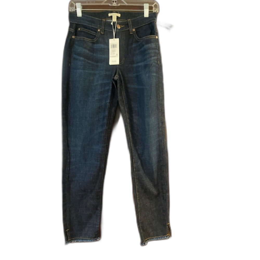 Eileen Fisher NWT Ankle Jeans Size 0 Dark Wash Slim Straight